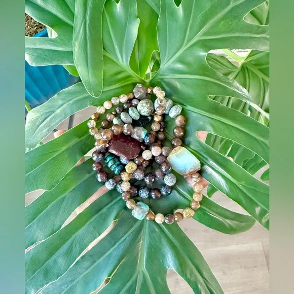 Amazonite & Agate Bracelet (one) - Picture 5 of 6